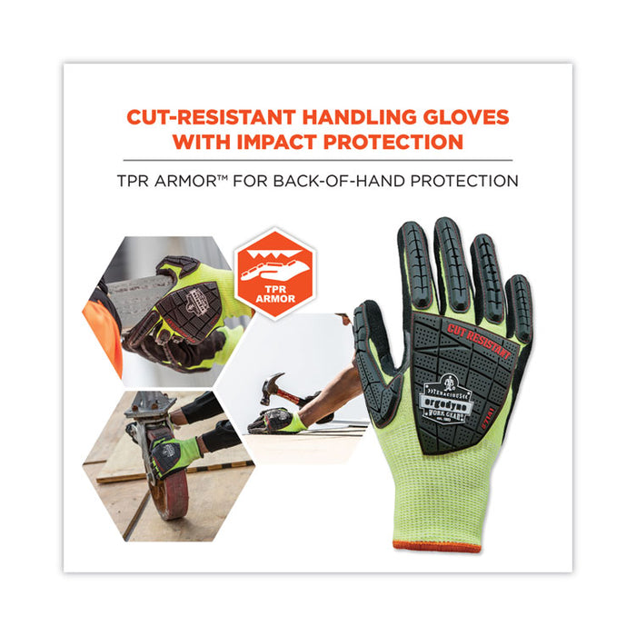 ProFlex 7141 ANSI A4 DIR Nitrile-Coated CR Gloves, EN388: 4X42DP, 9" Long, XX-Large, Lime, 72 Pairs/Carton