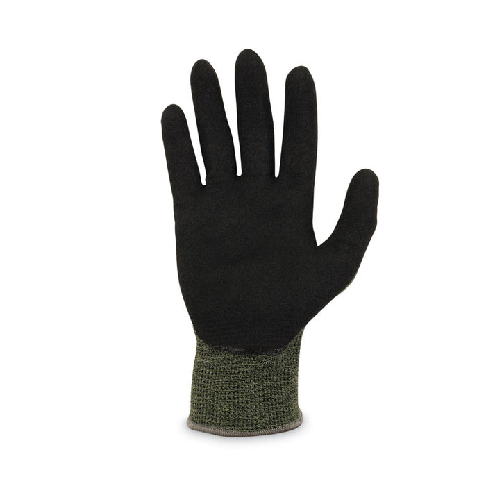 ProFlex 7042 ANSI A4 Nitrile-Coated CR Gloves, EN388: 4X41D, 9" Long, X-Large, Green, Pair