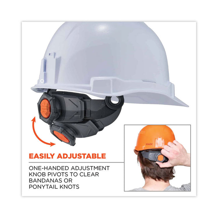 Skullerz 8972LED Class C Hard Hat Cap Style with LED Light, Vented, 4-Point Ratchet, One Size Fits Most (6.5 to 8), White