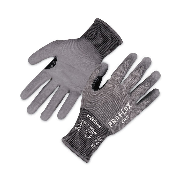 ProFlex 7071 ANSI A7 PU Coated CR Gloves, EN388: 4X42F, 9" Long, X-Large, Gray, Pair