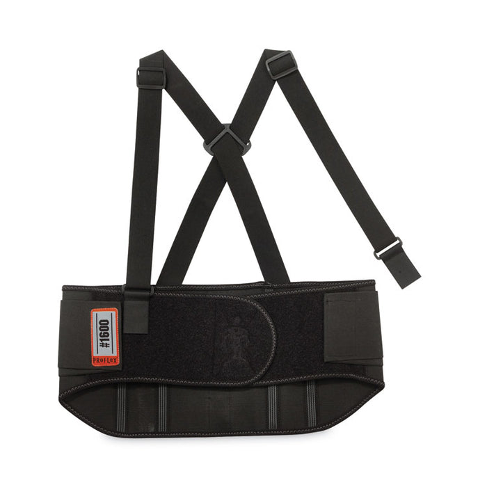 ProFlex 1600 Standard Elastic Back Support Brace, Small, 25" to 30" Waist, Black