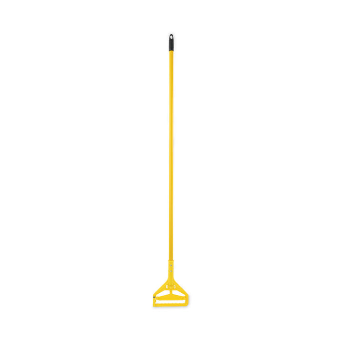 Looped End Mop Kit, Medium Blue Cotton/Rayon/Synthetic Head, 60" Yellow Metal/Polypropylene Handle
