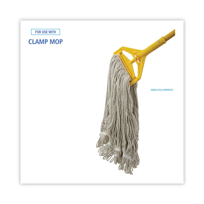 Pro Loop Web/Tailband Wet Mop Head, Cotton, 24 oz., White