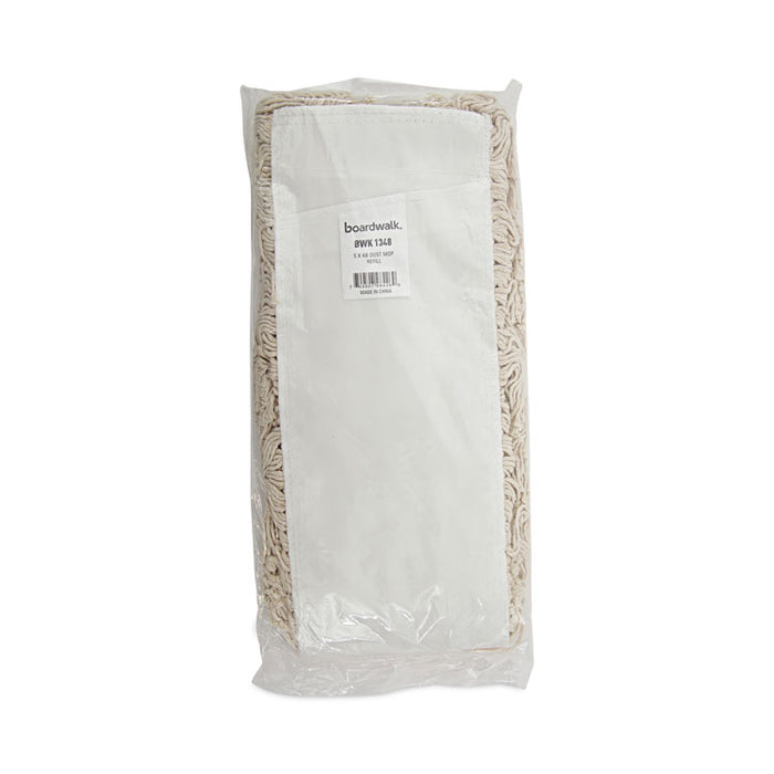 Industrial Dust Mop Head, Hygrade Cotton, 48 x 5, White