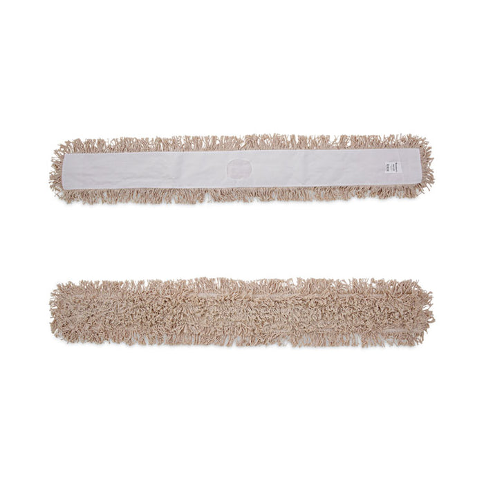 Industrial Dust Mop Head, Hygrade Cotton, 60 x 5, White