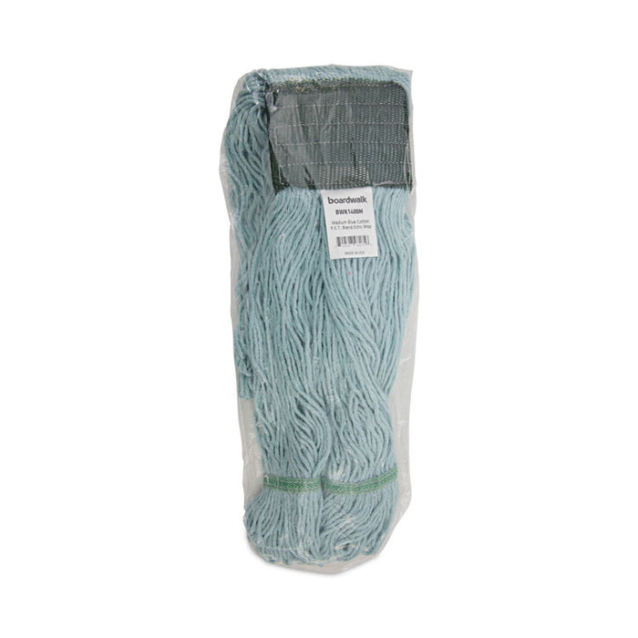 EchoMop with Looped-End Wet Head, Cotton/Rayon/Synthetic, Medium, Blue, 12/Carton