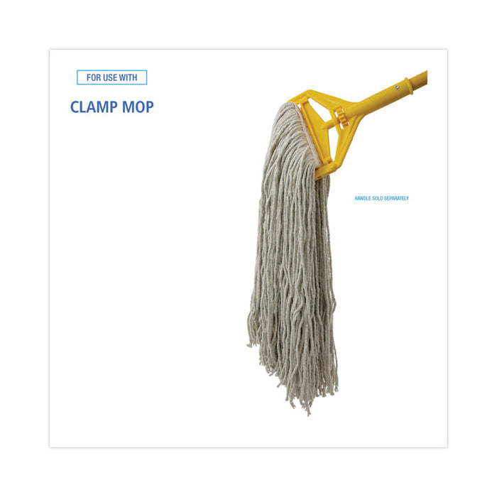Cut-End Wet Mop Head, Cotton, #32, White
