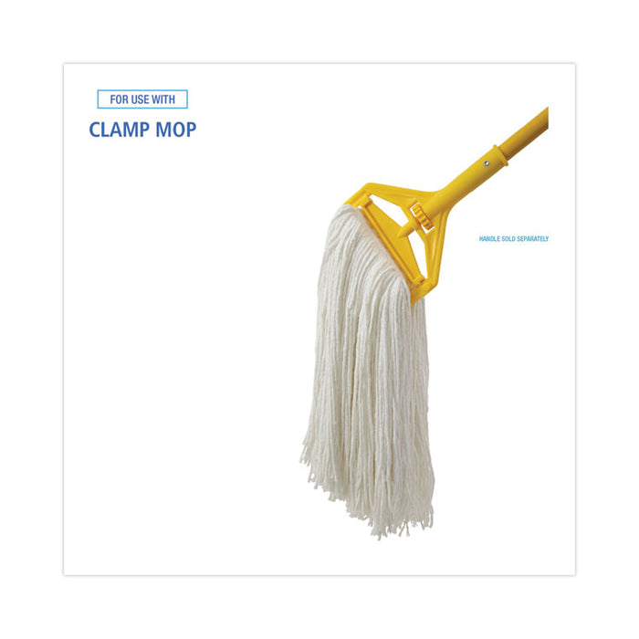 Cut-End Wet Mop Head, Rayon, #32, White