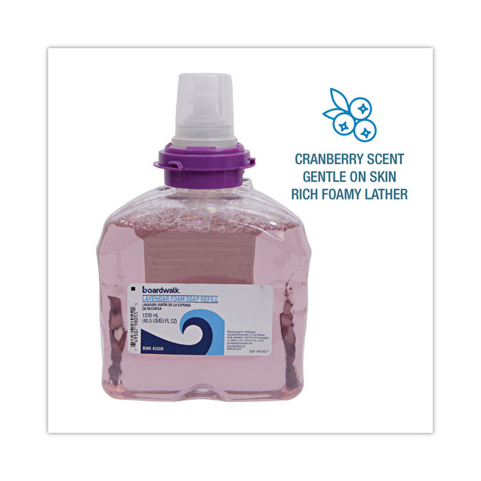 Lavender Foam Soap Refill, Cranberry Scent, 1,200 mL, 2/Carton