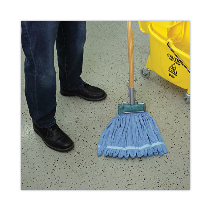 Microfiber Looped-End Wet Mop Head, Medium, Blue