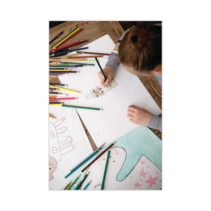 White Drawing Paper, 47 lb Text Weight, 12 x 18, Pure White, 500/Ream