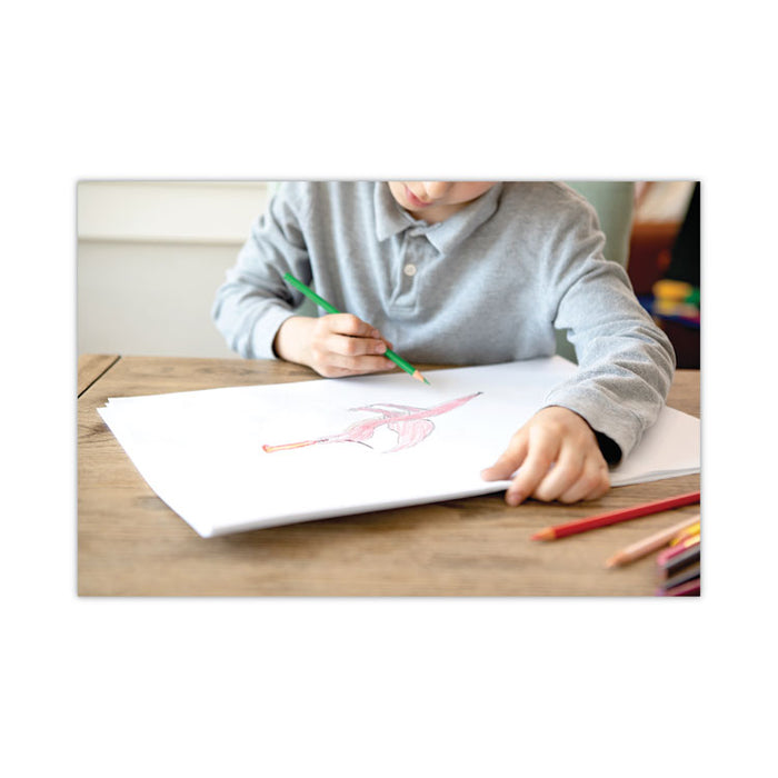 White Drawing Paper, 47 lb Text Weight, 12 x 18, Pure White, 500/Ream