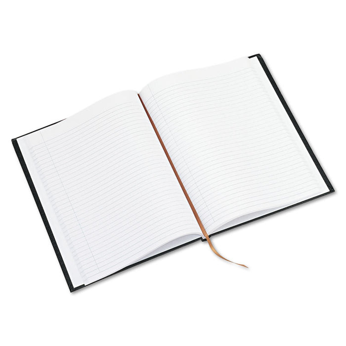 Executive Notebook with Ribbon Bookmark, 1-Subject, Medium/College Rule, Black Cover, (75) 10.75 x 8.5 Sheets