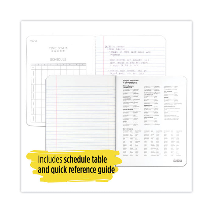 Composition Book, Medium/College Rule, Randomly Assorted Cover Color, (100) 9.75" x 7.5" Sheets