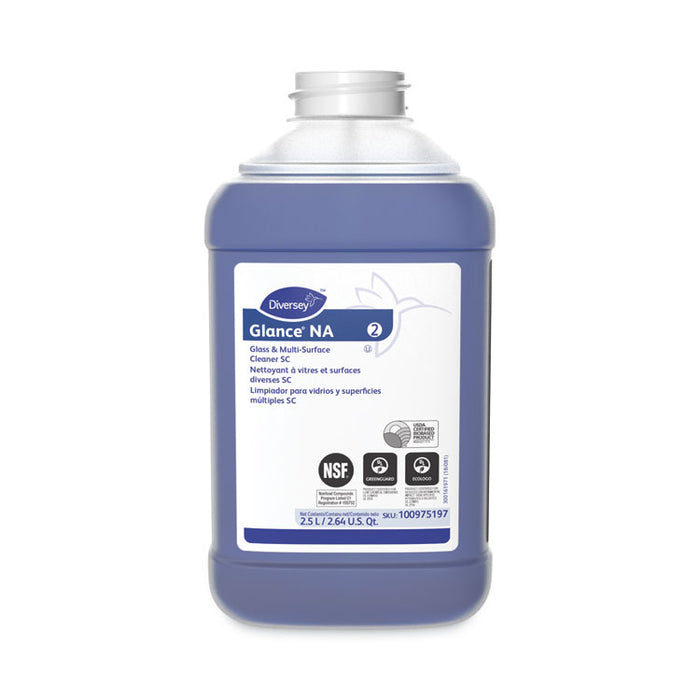 Glance NA Glass and Multi-Surface Cleaner SC, 2.5 L Bottle, 2/Carton