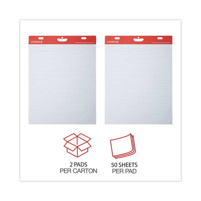 Renewable Resource Sugarcane Based Easel Pads, Presentation Format (1" Rule), (50) White 27 x 34 Sheets, 2/Carton