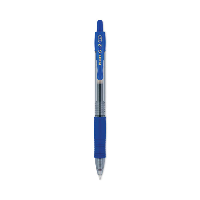 G2 Premium Gel Pen, Retractable, Bold 1 mm, Blue Ink, Smoke/Blue Barrel, Dozen