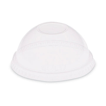 Dome-Top Cold Cup Lids, Fits 2.5 oz to 9 oz Cold Cups, Plastic, Clear, 2,500/Carton