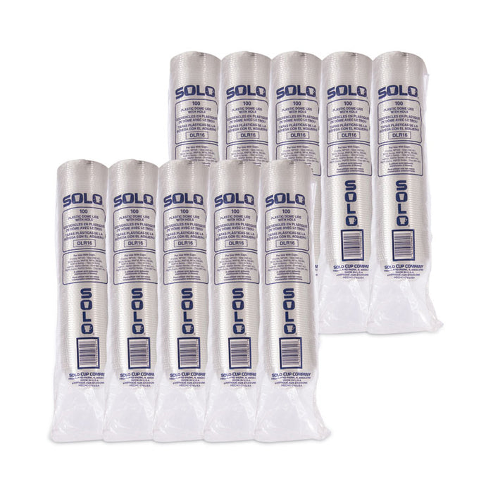 Dome-Top Cold Cup Lids, Fits 12 oz to 24 oz Cold Cups, Plastic, Clear, 1,000/Carton