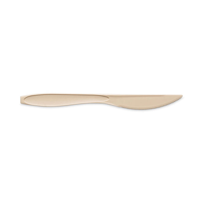 Medium Weight Polystyrene Knives, Plastic, Champagne, 1,000/Carton