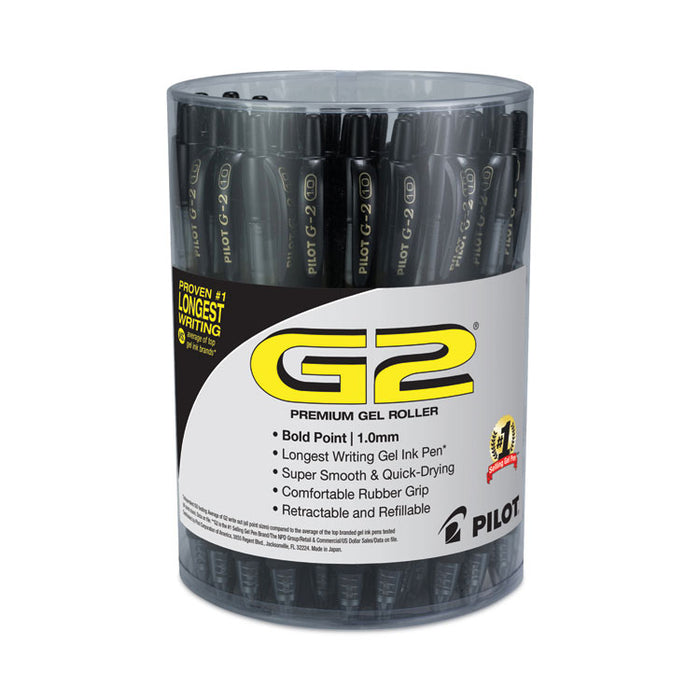 G2 Premium Gel Pen Convenience Pack, Retractable, Bold 1 mm, Black Ink, Smoke/Black Barrel, 36/Pack
