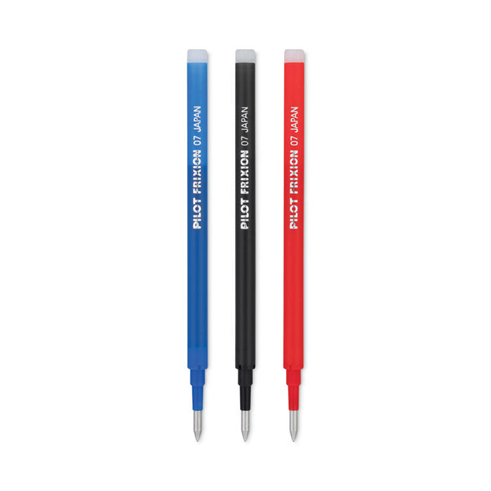Refill for Pilot FriXion Erasable, FriXion Ball, FriXion Clicker and FriXion LX Gel Ink Pens, Fine-Tip, Assorted Ink, 3/Pack