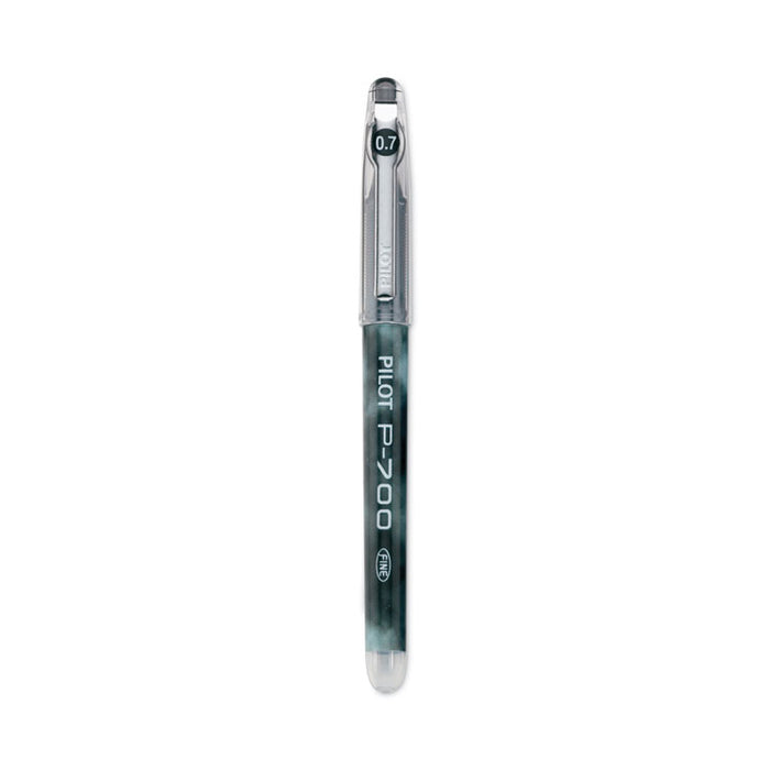 Precise P-700 Gel Pen, Stick, Fine 0.7 mm, Black Ink, Black Barrel, Dozen