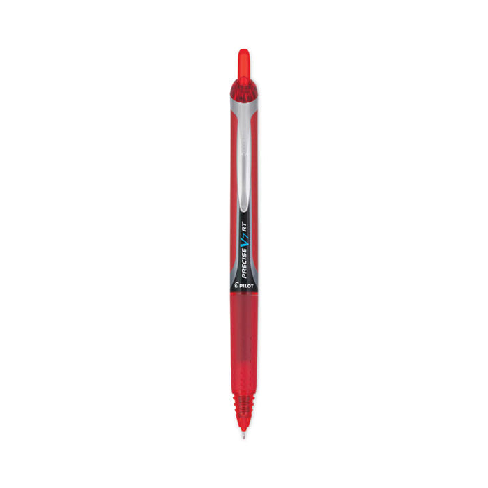 Precise V7RT Rollerball Pen, Retractable, Fine 0.7 mm, Red Ink, Red Barrel