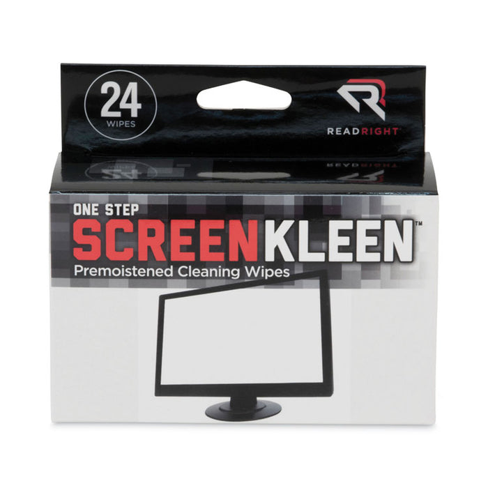 OneStep ScreenKleen Wipes, 5 x 5, Unscented, 24/Box