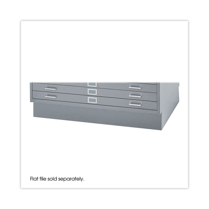 Base for Safco Steel Five-Drawer 50" x 38" Stackable Flat Files, 53.5" x 38.75" x 6", Gray