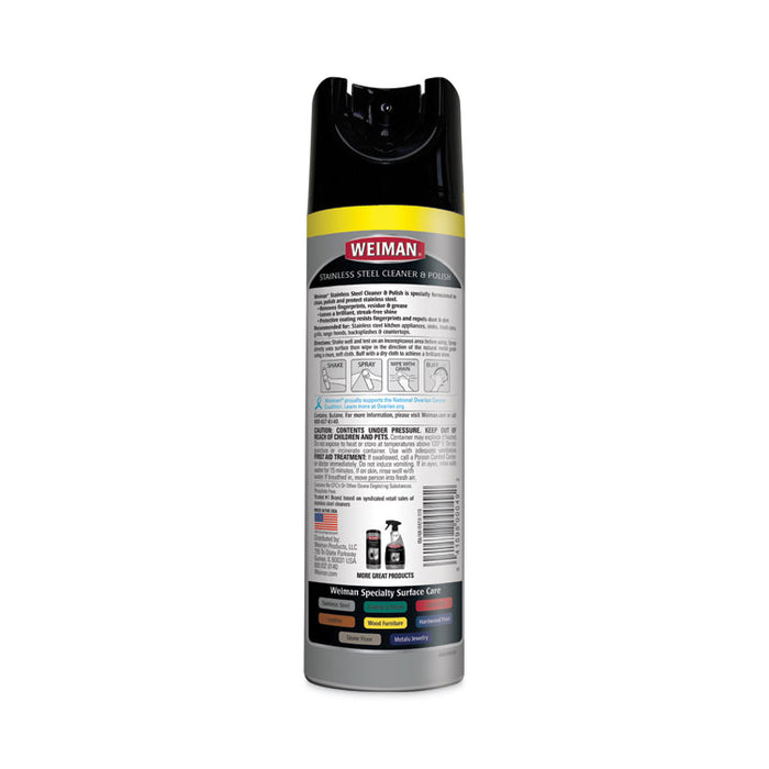 Stainless Steel Cleaner and Polish, 17 oz Aerosol Spray, 6/Carton