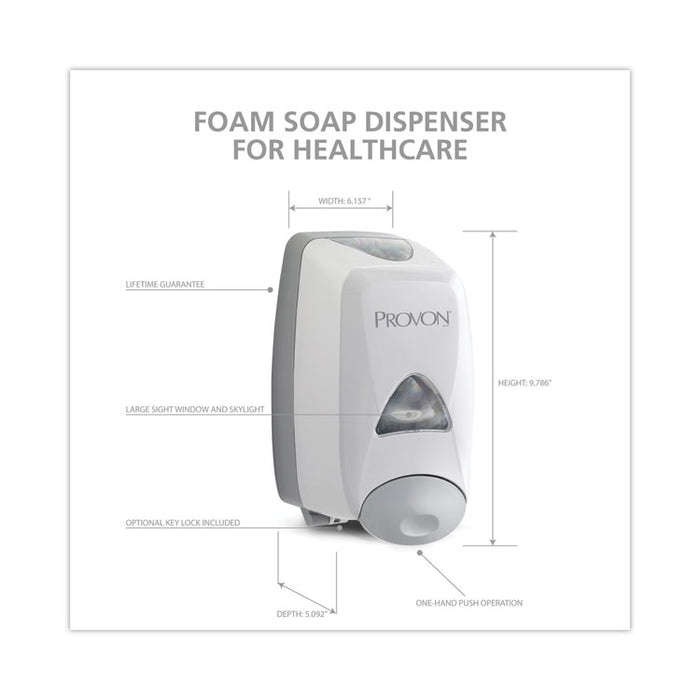 FMX-12 Foam Soap Dispenser, 1,250 mL, 6.25 x 5.12 x 9.88, Dove Gray, 6/Carton
