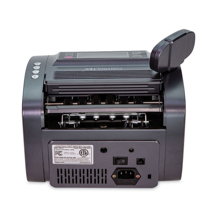 4820 Bill Counter with Counterfeit Detection, 1,200 bills/min, 11.41" x 9.45" x 8.66", Charcoal Gray