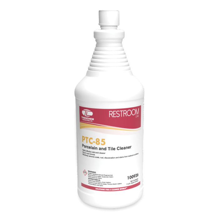 PTC-85 Porcelain and Tile Cleaner, 32 oz Bottle, 12/Carton