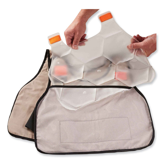 Chill-Its 6220 Phase Change Cooling Vest Charge Packs, Small/Medium, 16.25 x 12, 2/Pack