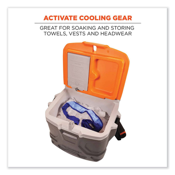 Chill-Its 5170 17-Quart Industrial Hard Sided Cooler, Orange/Gray