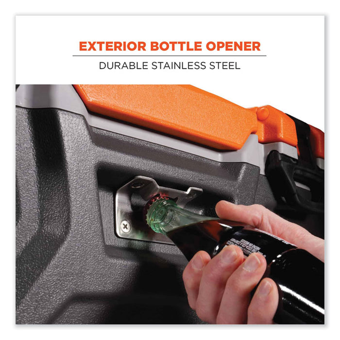 Chill-Its 5171 48-Quart Industrial Hard Sided Cooler, Orange/Gray