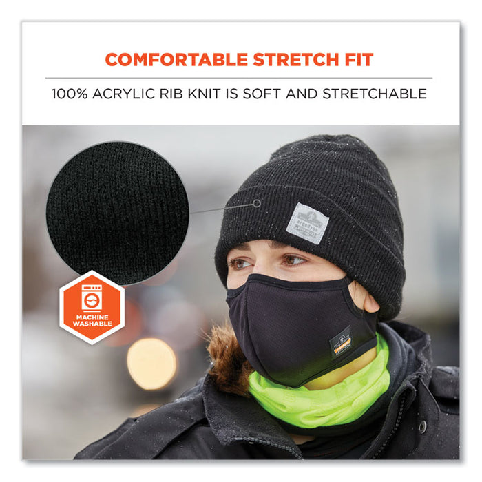 N-Ferno 6806 Cuffed Rib Knit Winter Hat, Acrylic, One Size Fits Most, Orange