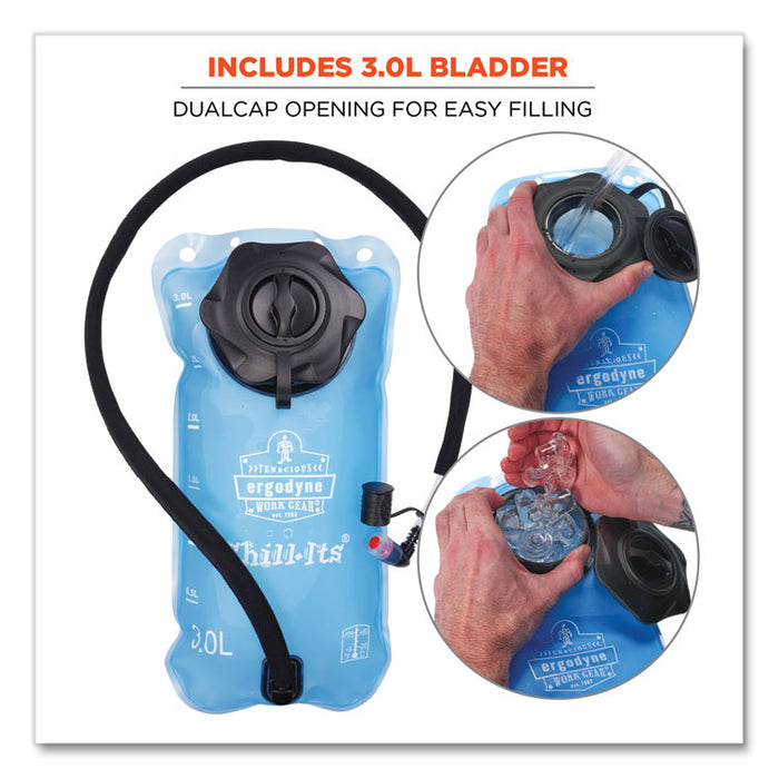 Chill-Its 5156 Low Profile Hydration Pack, 3 L, Black