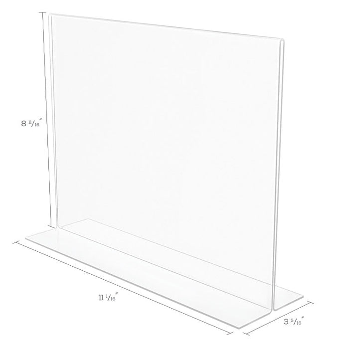 Anti-Glare Stand Up Double Sided Sign Holder, 8.5 x 11, Clear