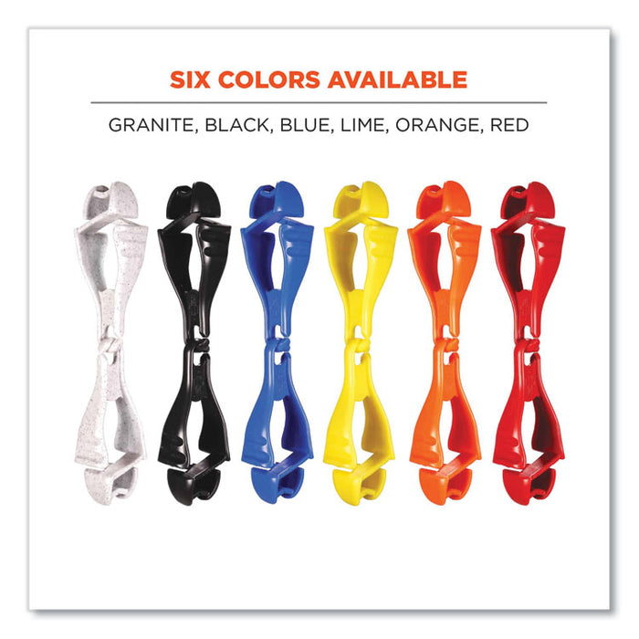 Squids 3400 Glove Clip Holder with Dual Clips, 1 x 1 x 6.5, Acetal Copolymer, Blue, 100/Carton