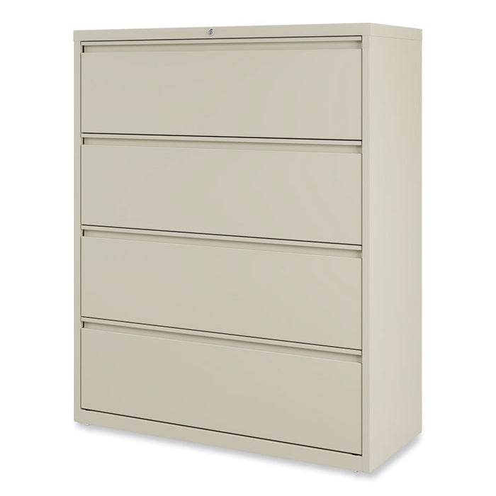 Lateral File, 4 Legal/Letter-Size File Drawers, Putty, 42" x 18.63" x 52.5"