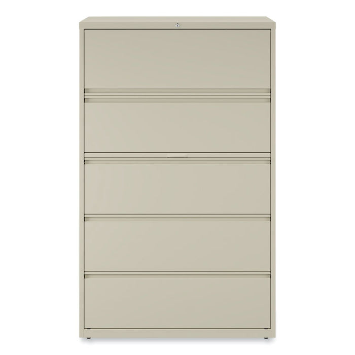 Lateral File, 5 Legal/Letter/A4/A5-Size File Drawers, Putty, 42" x 18.63" x 67.63"