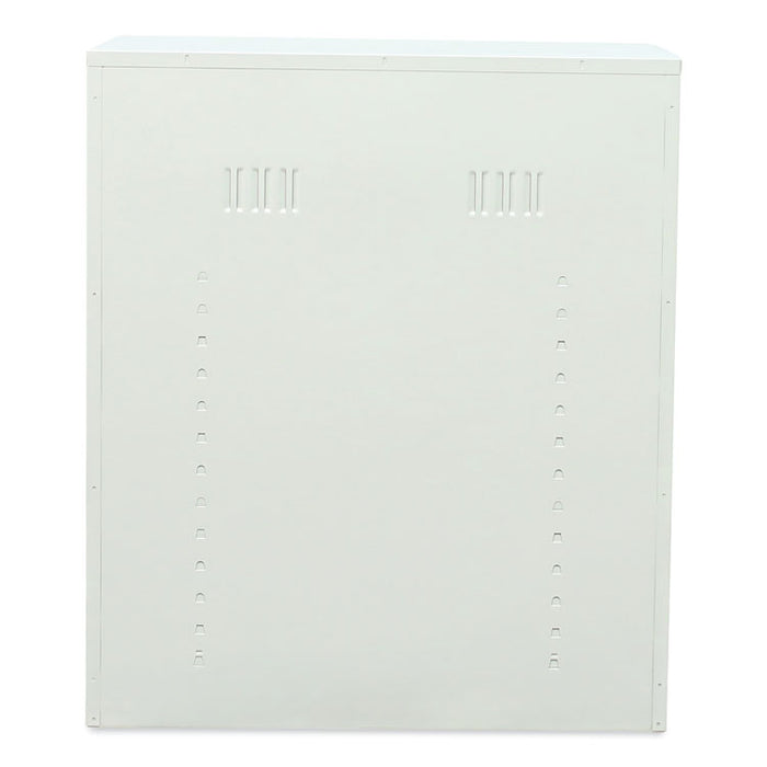Assembled 42" High Heavy-Duty Welded Storage Cabinet, Two Adjustable Shelves, 36w x 18d, Putty