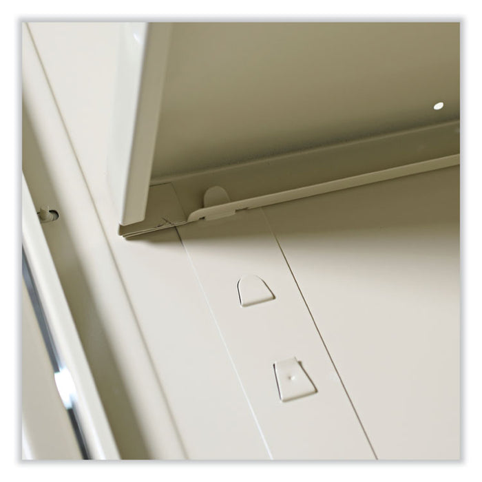 Assembled 42" High Heavy-Duty Welded Storage Cabinet, Two Adjustable Shelves, 36w x 18d, Putty