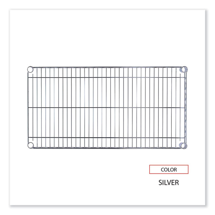 Industrial Wire Shelving Extra Wire Shelves, 36w x 18d, Silver, 2 Shelves/Carton