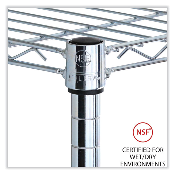 Industrial Wire Shelving Extra Wire Shelves, 48w x 18d, Silver, 2 Shelves/Carton