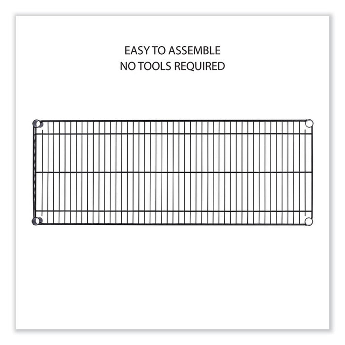 5-Shelf Wire Shelving Kit with Casters and Shelf Liners, 48w x 18d x 72h, Black Anthracite