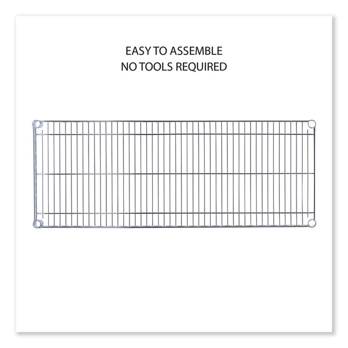 5-Shelf Wire Shelving Kit with Casters and Shelf Liners, 48w x 18d x 72h, Silver