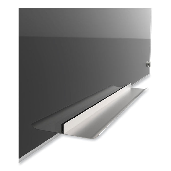Black Glass Dry Erase Board, 72" x 48" (Actual Size: 70" x 47"), Black Surface